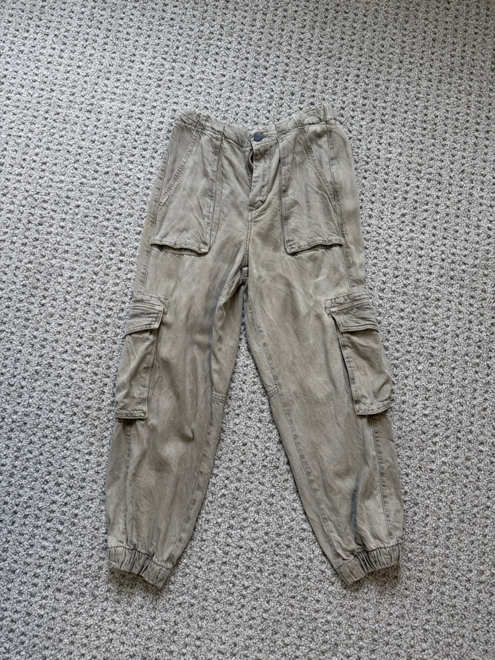 AllSaints Olive Green Cargo Jogger Pants